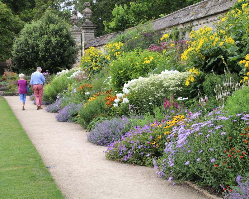 One of the fabulous mixed borders at Oxford botanic Gardens