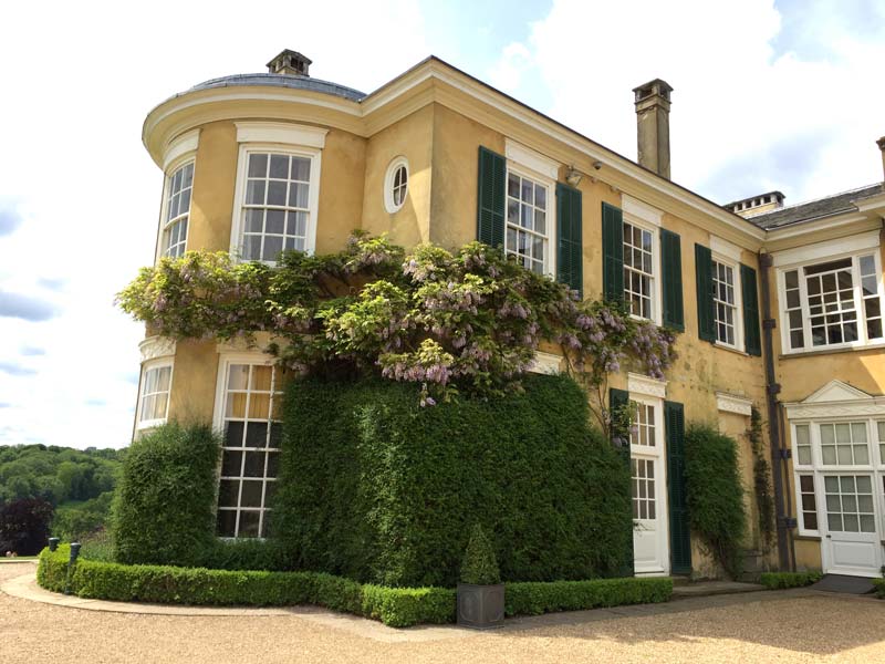 The Southern Wing Polesden Lacey - Wisteria in flower in May