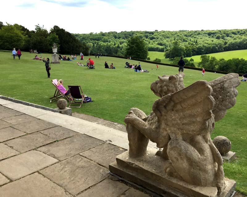 Views from the Southern Terrace across the Main Lawn at Polesden Lacey