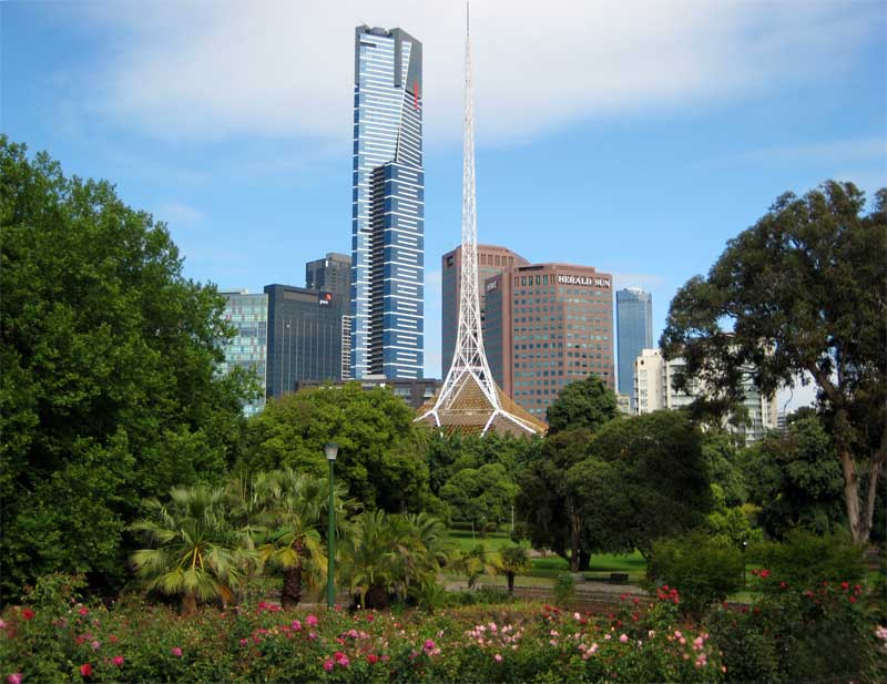 Photo taken from the adjoining Kings Domain  - Royal Botanic Gardens Melbourne