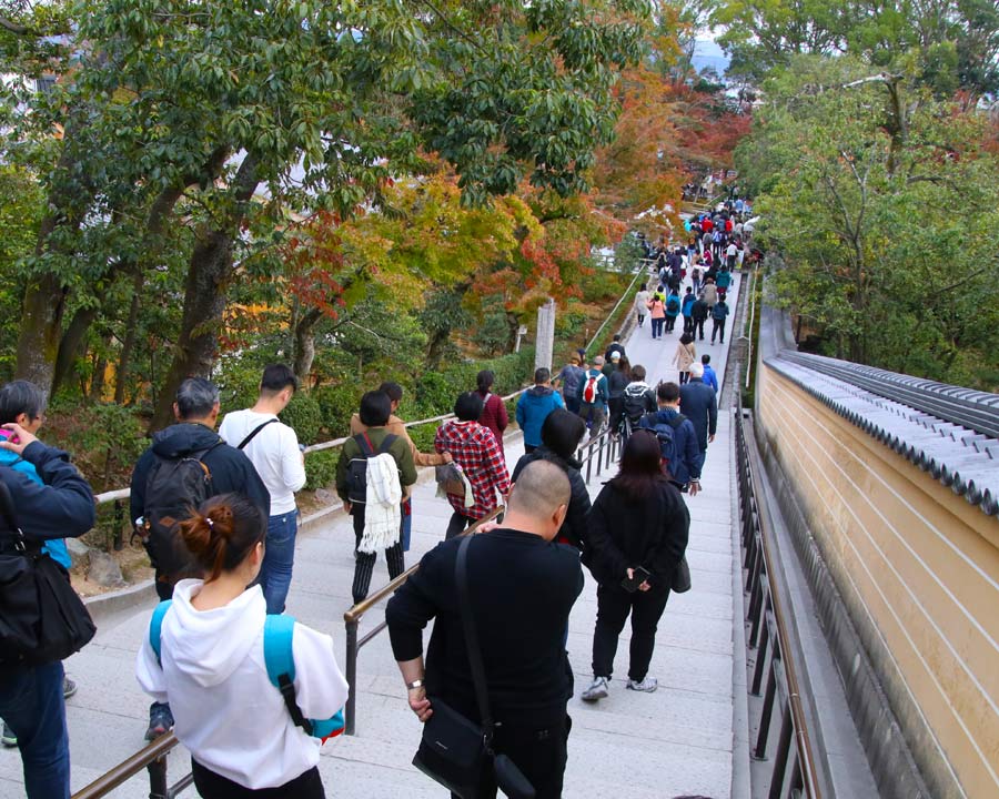Kinkaku-ji, Golden - steps from exit towards the car park