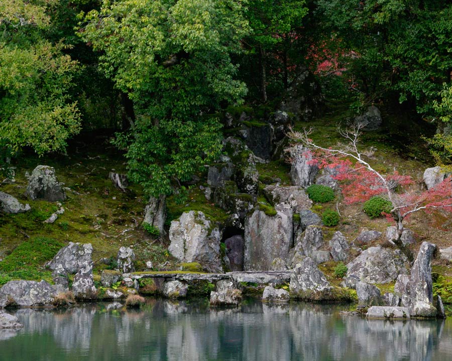 Dragon's Gate Waterfall,  Tenryuji Temple Gardens