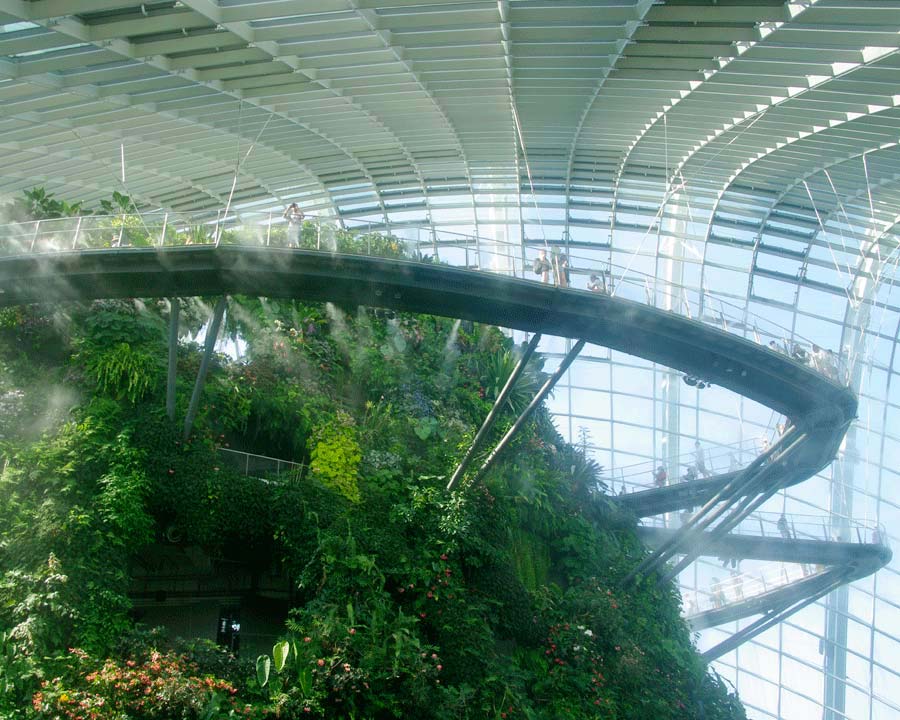 Gardens by the Bay - Singapore. Cloud Forest Dome - Cloud Walkways