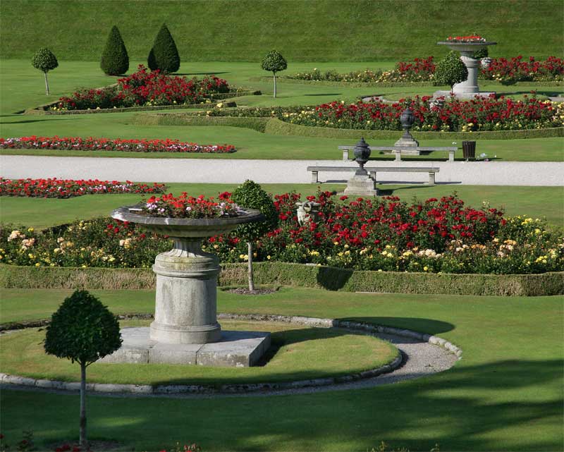 Classic lawns and roses - supplied by Powerscourt