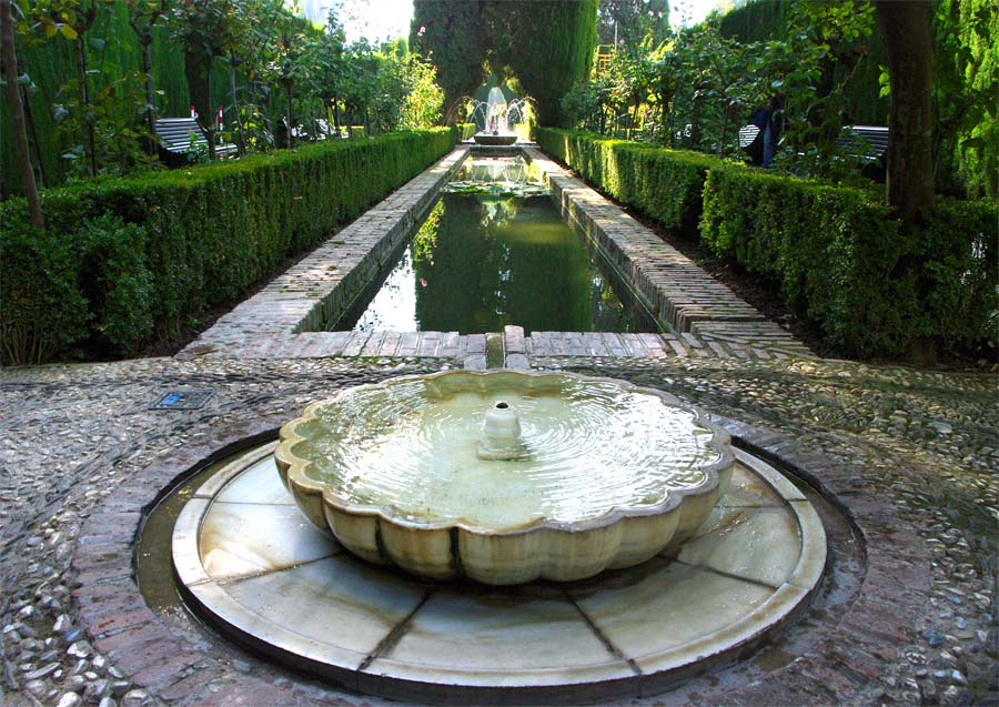 Alhambra - shady walks and elegant lines, perfection.