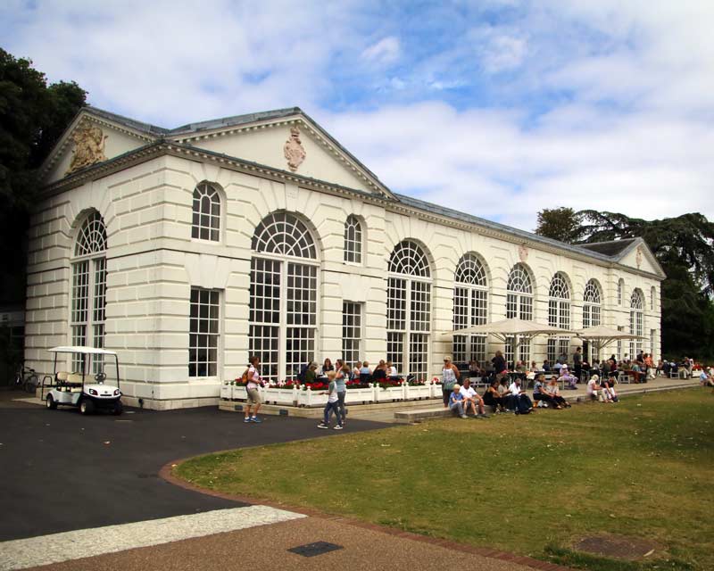 The enormous Orangery at Kew Gardens, now a cafe feeding thousands every day.