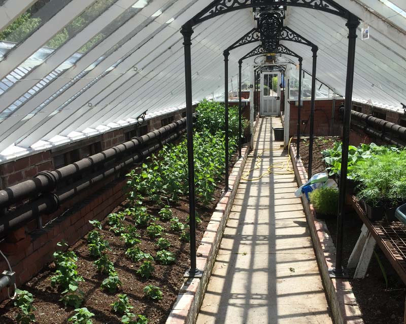 The Victorian Greenhouses in the Kitchen Garden Chatsworth