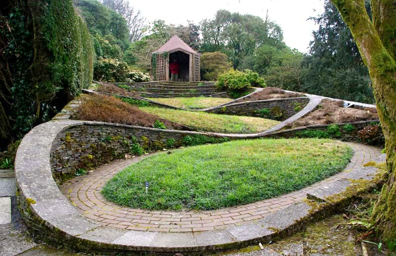 Ovals garden at the Garden House, Devon