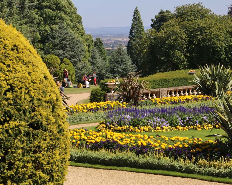 Waddesdon Manor, formal gardens with views.