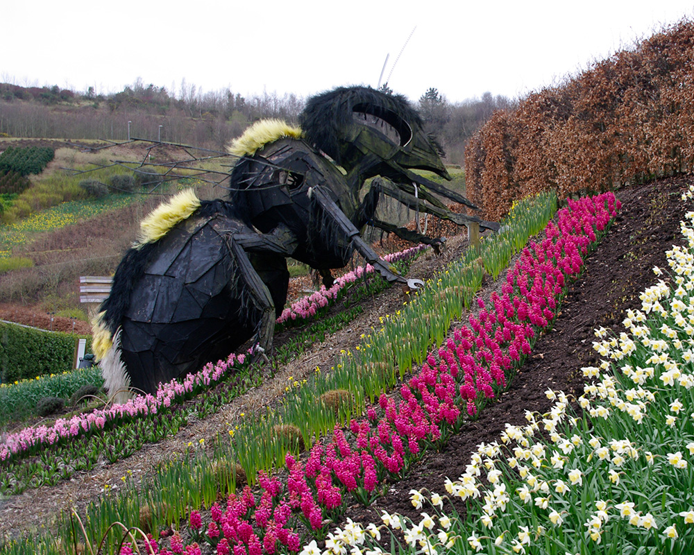 Bee Sculpture - designed to draw you in to the debate about the value of bees and the danger posed by insecticides - Eden Project